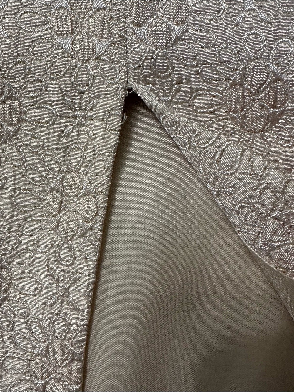 Maggy L Skirt Suit Size 8 Light Pink Floral Brocade Jacquard Blazer 2 Pc Set - Picture 13 of 15